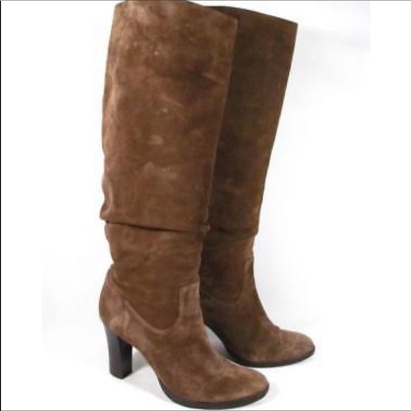 Banana Republic Knee High Brown Suede Boots Size 8 - Picture 1 of 7